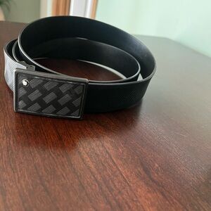 Montblanc Black Leather Belt